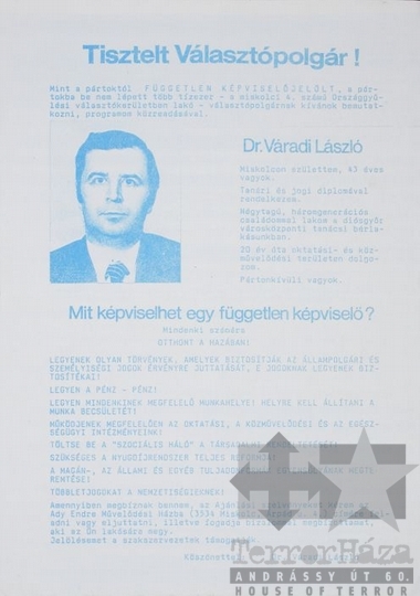 THM-PLA-2017.1.33 - Election poster, 1990