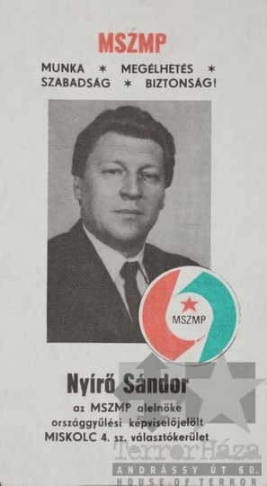 THM-PLA-2017.1.10a - MSZMP election flyer, 1990