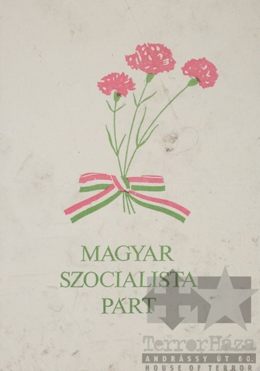 THM-PLA-2017.1.12a - MSZP greeting card, 1990