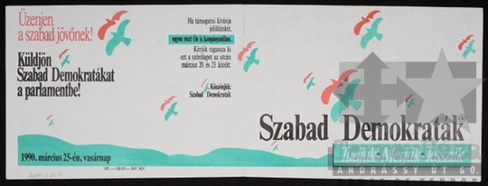 THM-PLA-2017.1.14.2b - SZDSZ election flyer, 1990