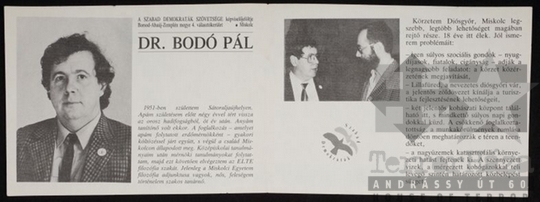 THM-PLA-2017.1.14.3a - SZDSZ election flyer, 1990