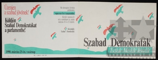 THM-PLA-2017.1.14.3b - SZDSZ election flyer, 1990