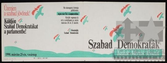 THM-PLA-2017.1.14.4b - SZDSZ election flyer, 1990