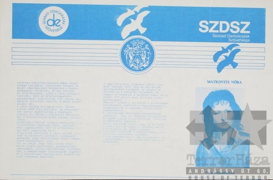 THM-PLA-2017.1.20.1a -  SZDSZ election flyer, 1990