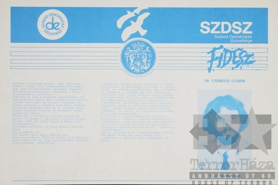 THM-PLA-2017.1.20.2a -  SZDSZ election flyer, 1990