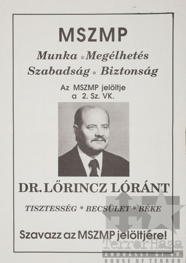THM-PLA-2017.1.31 - MSZMP election poster, 1990