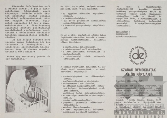 THM-PLA-2017.1.36.2b - SZDSZ election flyer, 1990