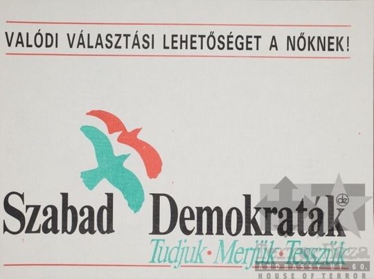THM-PLA-2017.1.38.1a - SZDSZ election flyer, 1990