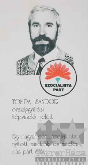 THM-PLA-2017.1.3a - MSZP election flyer, 1990