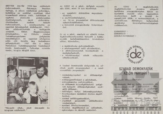 THM-PLA-2017.1.45b - SZDSZ election flyer, 1990