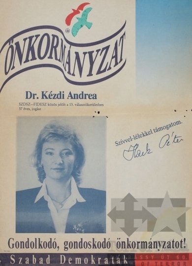 THM-PLA-2017.8.29T - SZDSZ election poster, 1990