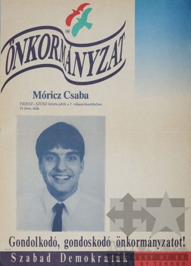 THM-PLA-2017.8.5T - SZDSZ election poster, 1990