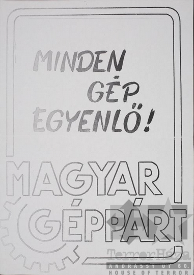 THM-PLA-2017.8.81T - Magyar Géppárt election poster, 1990