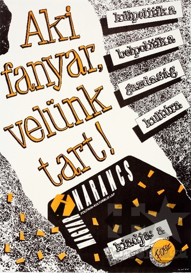 THM-PLA-2019.1.12 - Magyar Narancs newspaper poster, 1990