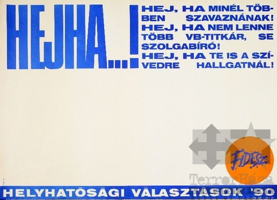 THM-PLA-2019.1.17 - Fidesz election poster, 1990