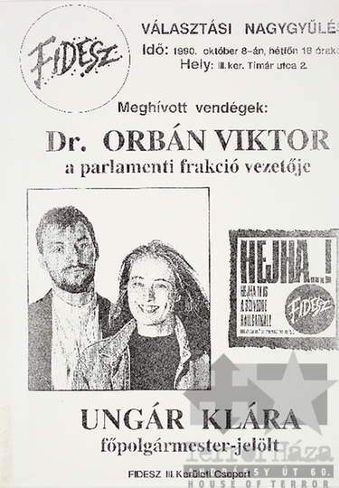 THM-PLA-2019.1.24 - Fidesz election poster, 1990