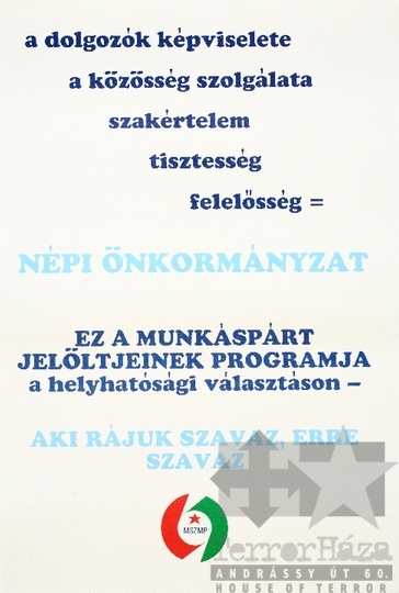 THM-PLA-2019.13.3 - MSZMP election flyer, 1990