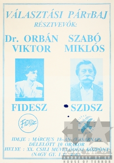 THM-PLA-2019.1.35 - Fidesz election poster, 1990