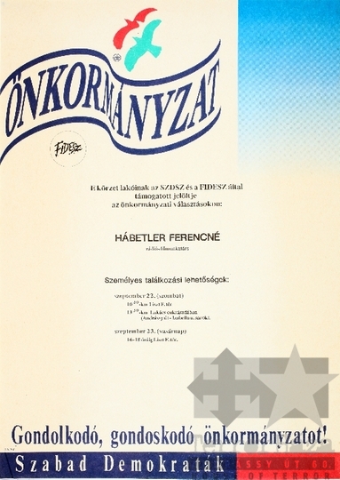 THM-PLA-2019.2.37 - SZDSZ election poster, 1990