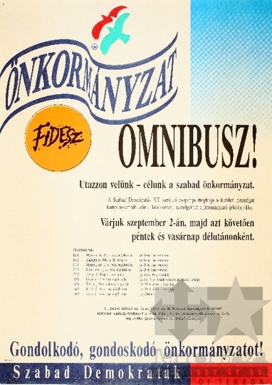 THM-PLA-2019.2.38 - SZDSZ election poster, 1990