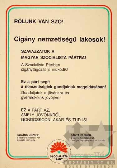 THM-PLA-2019.3.24 - MSZP election poster, 1990