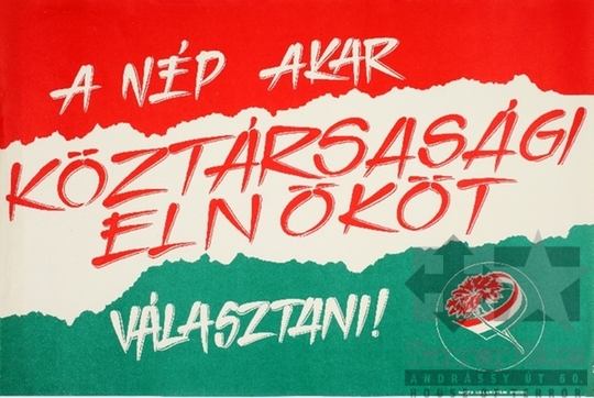 THM-PLA-2019.3.27 - MSZP election poster, 1990