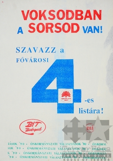 THM-PLA-2019.3.34 - BIT election poster, 1990