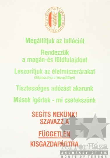 THM-PLA-2019.4.11 - FKgP election poster, 1990