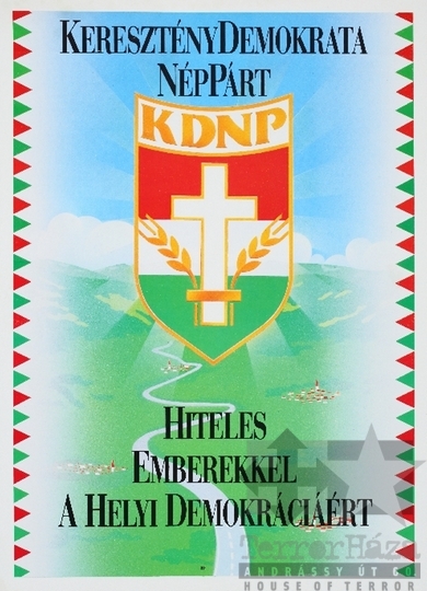 THM-PLA-2019.5.4 - KDNP election poster, 1990