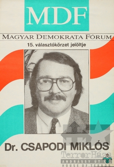 THM-PLA-2019.6.24 - MDF election poster, 1990