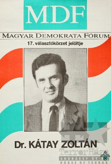 THM-PLA-2019.6.33 - MDF election poster, 1990