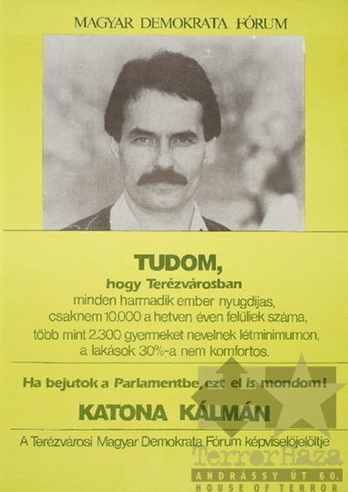 THM-PLA-2019.6.45 - MDF election poster, 1990