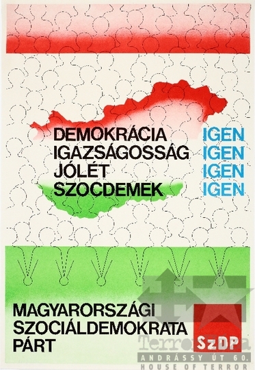 THM-PLA-2019.8.11 - SZDP election poster, 1990