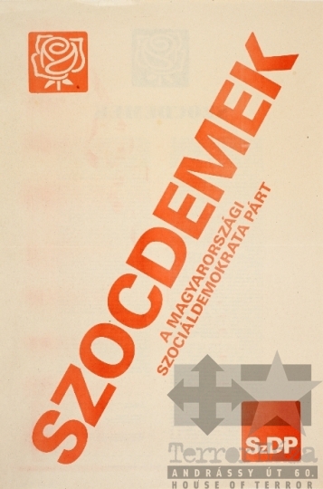 THM-PLA-2019.8.30 - SZDP election flyer, 1990