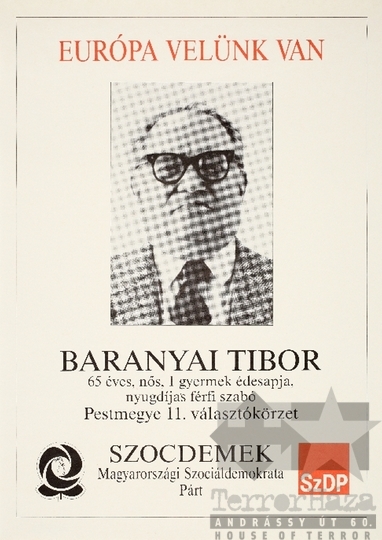 THM-PLA-2019.8.6 - SZDP election poster, 1990