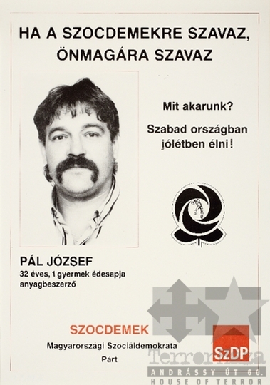 THM-PLA-2019.8.7 - SZDP election poster, 1990